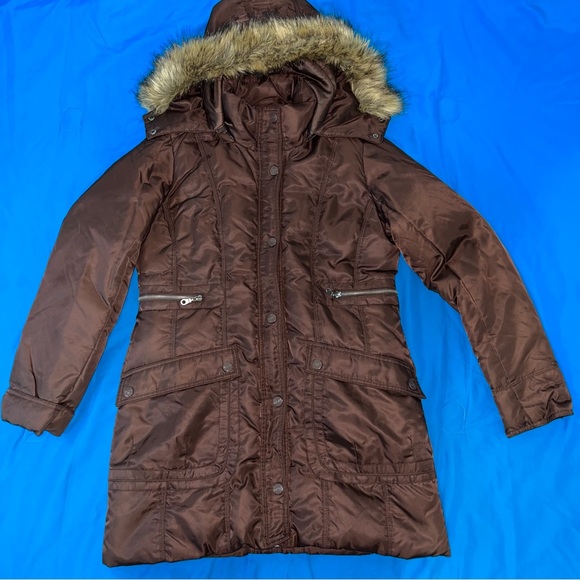 Dkny Jackets & Coats Dkny Fauxfur Trim Hooded Maxi Puffer Coat